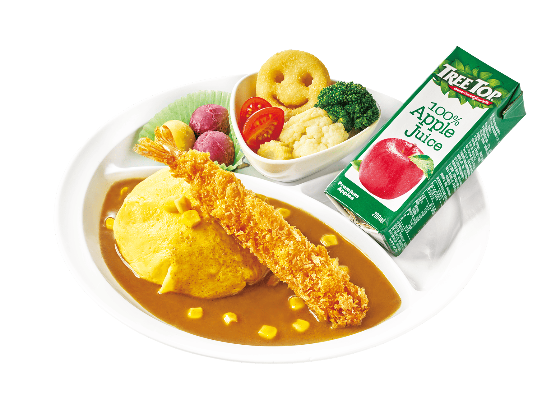 歐姆蛋炸蝦兒童餐
