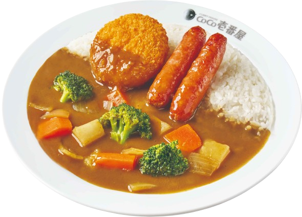 德國香腸(H)+起士可樂餅(H)+蔬菜咖哩飯 德國香腸(H)+起士可樂餅(H)+蔬菜咖哩飯