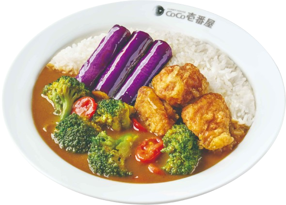 香茄(H)+炸雞塊(H)+蕃茄青花椰菜咖哩飯 香茄(H)+炸雞塊(H)+蕃茄青花椰菜咖哩飯