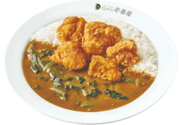 炸雞塊菠菜咖哩飯 炸雞塊菠菜咖哩飯