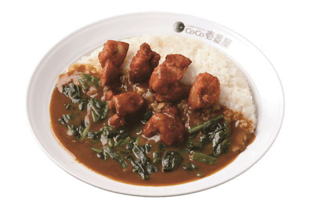 炸雞塊菠菜咖哩飯 炸雞塊菠菜咖哩飯