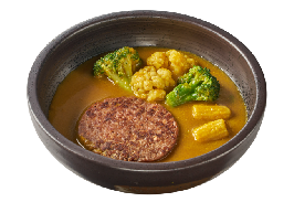 舒植肉漢堡排素食咖哩飯 舒植肉漢堡排素食咖哩飯