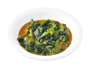 炸雞塊菠菜咖哩飯